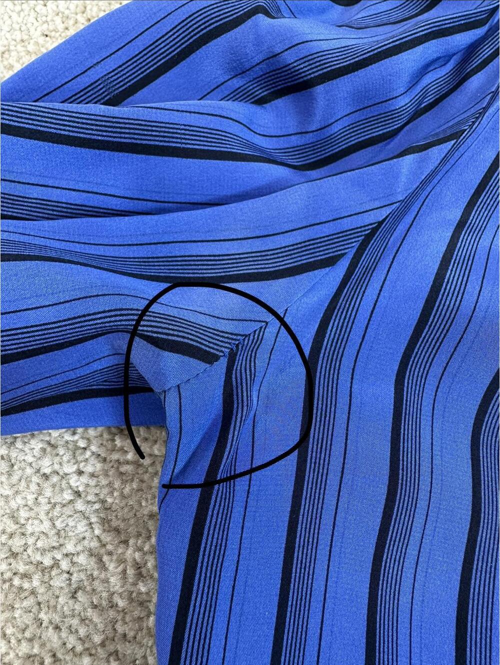 Vtg Sz 40/8 Louis Feraud Blue Wool 3 Piece Skirt Suit Pencil Silk Shirt Office - Picture 9 of 9